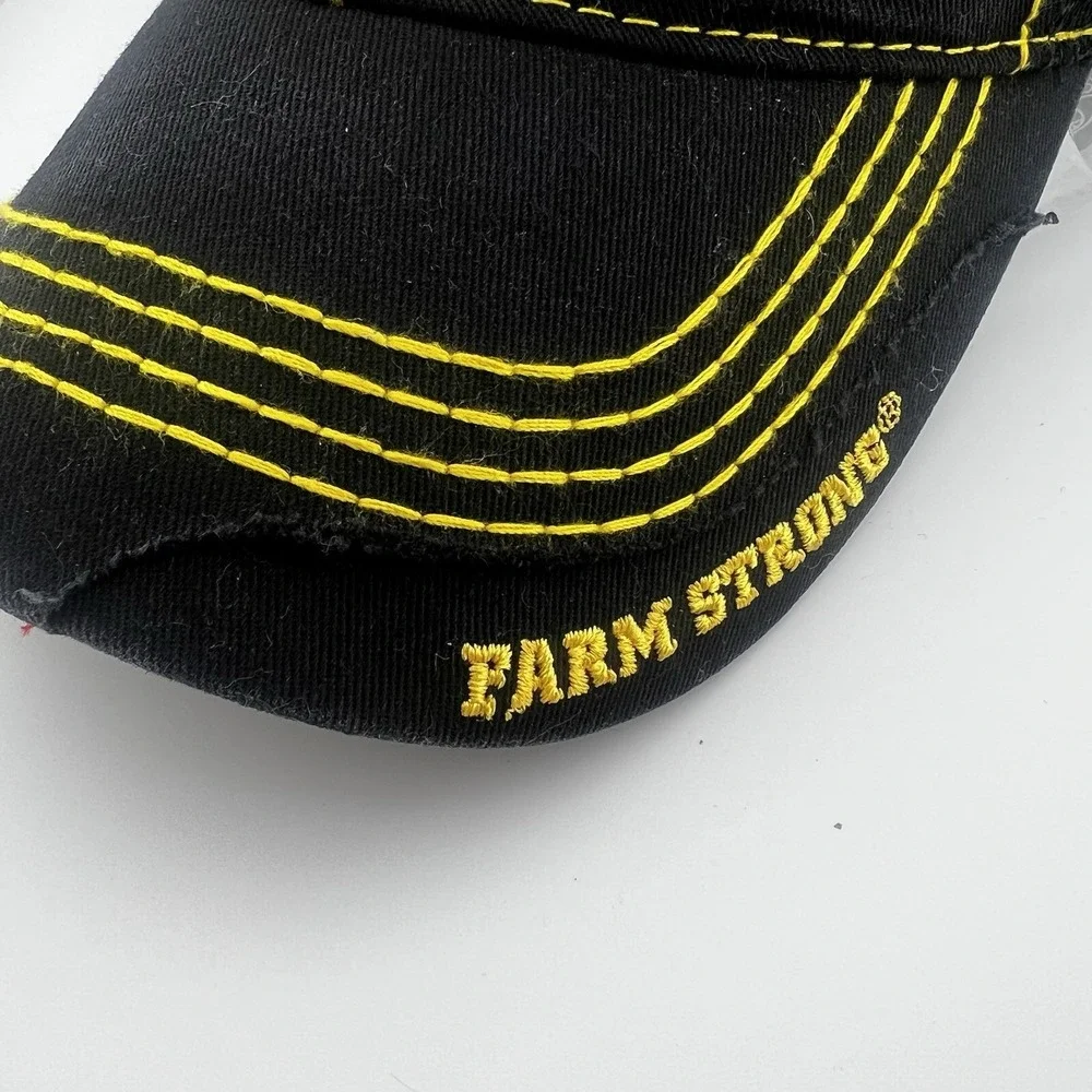 Iowa Hawkeyes Farm Strong Richardson Trucker Hat Black Yellow Mesh Adjustable